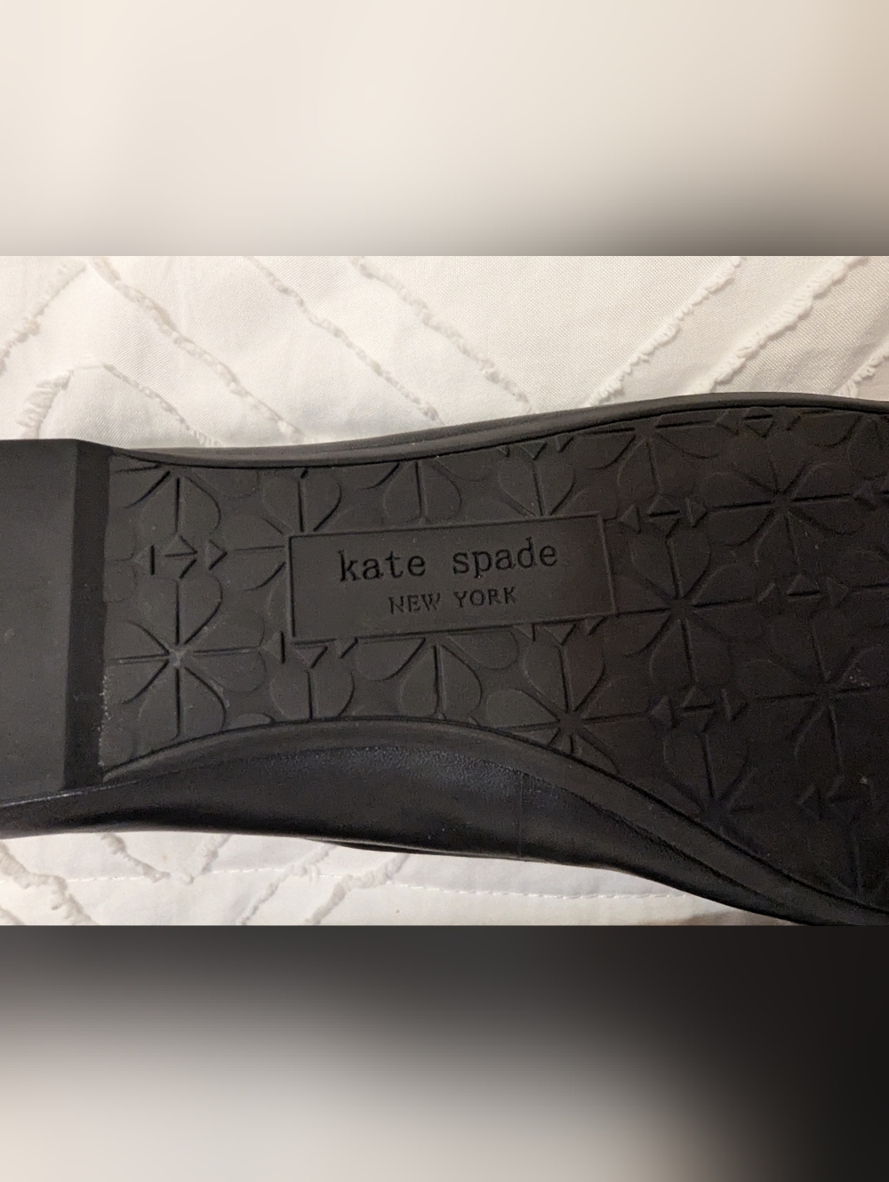 Kate Spade Black Leather Ballet Flats - Picture 3 of 4